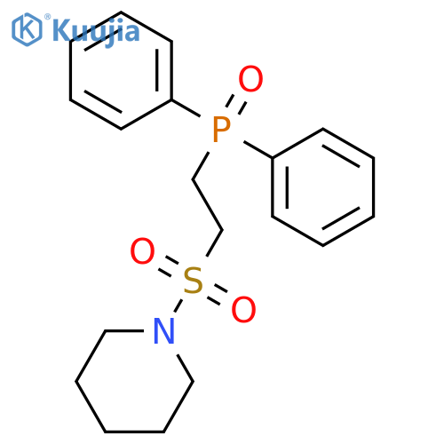 Piperidine, 1-[[2-(diphenylphosphinyl)ethyl]sulfonyl]- structure