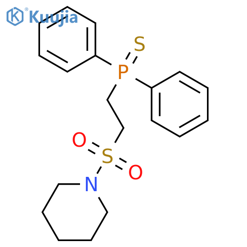 Piperidine, 1-[[2-(diphenylphosphinothioyl)ethyl]sulfonyl]- structure