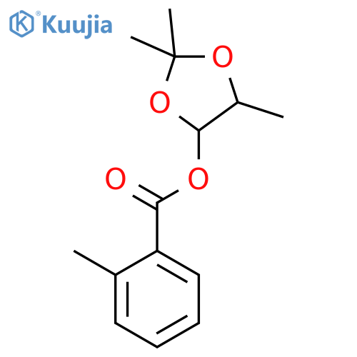 BENZOIC ACID, 2-METHYL-, 2,2,5-TRIMETHYL-1,3-DIOXOLAN-4-YL ESTER structure