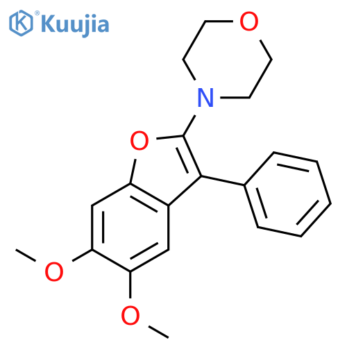 MORPHOLINE, 4-(5,6-DIMETHOXY-3-PHENYL-2-BENZOFURANYL)- structure