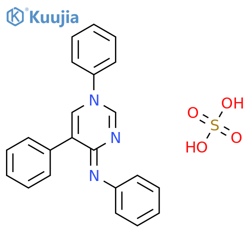 Benzenamine, N-(1,5-diphenyl-4(1H)-pyrimidinylidene)-, sulfate (1:1) structure