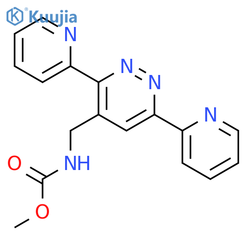 Carbamic acid, [(3,6-di-2-pyridinyl-4-pyridazinyl)methyl]-, methyl ester structure