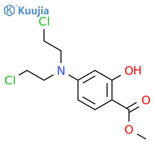 Benzoicacid, 4-[bis(2-chloroethyl)amino]-2-hydroxy-, methylester structure