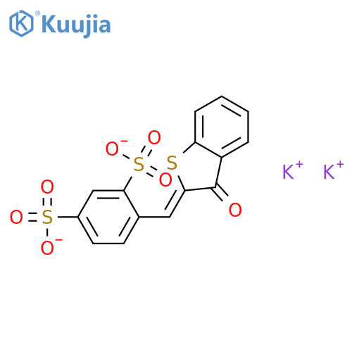 dipotassium 4-[(3-oxobenzo[b]thien-2(3H)-ylidene)methyl]benzene-1,3-disulphonate structure