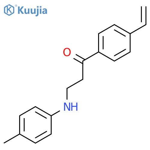 1-Propanone, 1-(4-ethenylphenyl)-3-[(4-methylphenyl)amino]- structure
