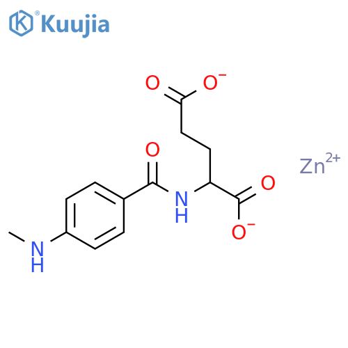 Zinc(II) (S)-2-(4-(methylamino)benzamido)pentanedioate structure
