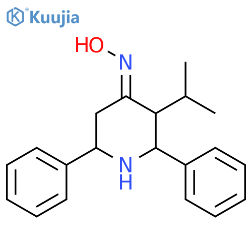 4-Piperidinone, 3-(1-methylethyl)-2,6-diphenyl-, oxime structure