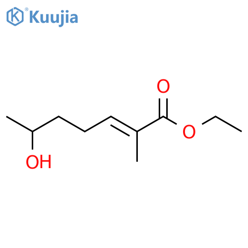 2-Heptenoic acid, 6-hydroxy-2-methyl-, ethyl ester, (E)- structure