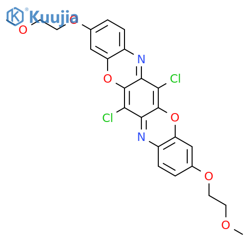TRIPHENODIOXAZINE, 6,13-DICHLORO-3,10-BIS(2-METHOXYETHOXY)- structure