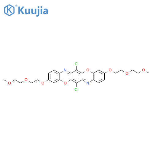 Triphenodioxazine, 6,13-dichloro-3,10-bis[2-(2-methoxyethoxy)ethoxy]- structure