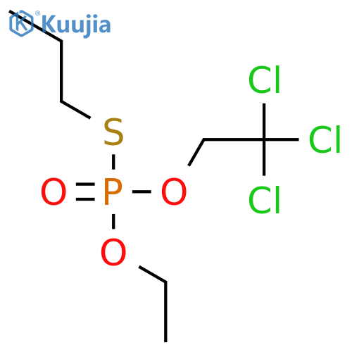 Phosphorothioic acid, O-ethyl S-propyl O-(2,2,2-trichloroethyl) ester structure