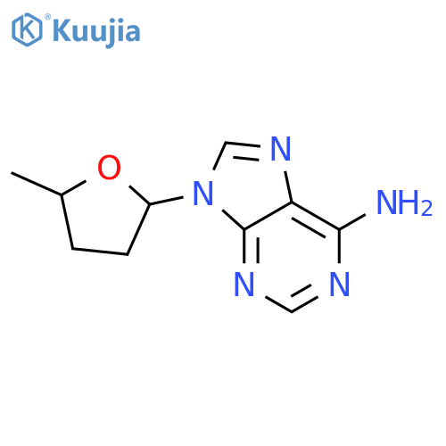 9-(Tetrahydro-5-methyl-2-furyl)adenine structure