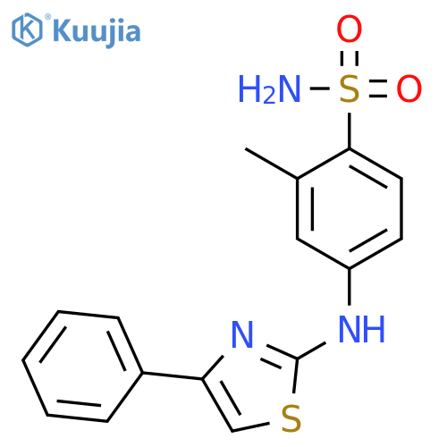 Benzenesulfonamide, 2-methyl-4-[(4-phenyl-2-thiazolyl)amino]- structure