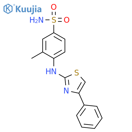 Benzenesulfonamide, 3-methyl-4-[(4-phenyl-2-thiazolyl)amino]- structure