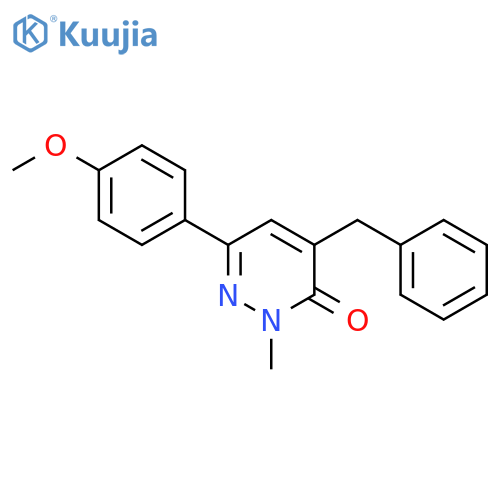 3(2H)-Pyridazinone, 6-(4-methoxyphenyl)-2-methyl-4-(phenylmethyl)- structure