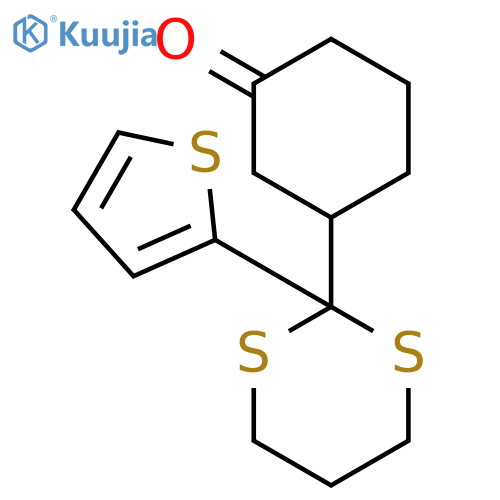 CYCLOHEXANONE, 3-[2-(2-THIENYL)-1,3-DITHIAN-2-YL]- structure