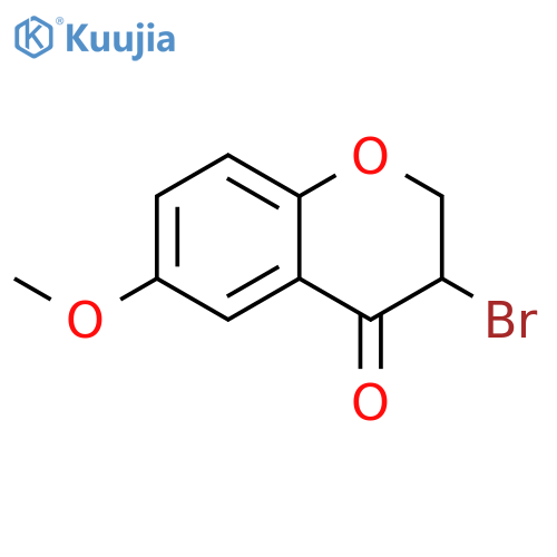 4H-1-BENZOPYRAN-4-ONE, 3-BROMO-2,3-DIHYDRO-6-METHOXY- structure