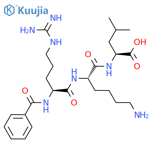 L-LEUCINE, N-[N2-(N2-BENZOYL-L-ARGINYL)-L-LYSYL]- structure