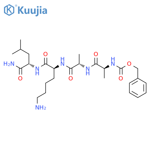 L-LEUCINAMIDE, N-[(PHENYLMETHOXY)CARBONYL]-L-ALANYL-L-ALANYL-L-LYSYL- structure
