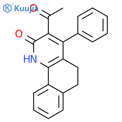 BENZO[H]QUINOLIN-2(1H)-ONE, 3-ACETYL-5,6-DIHYDRO-4-PHENYL- structure