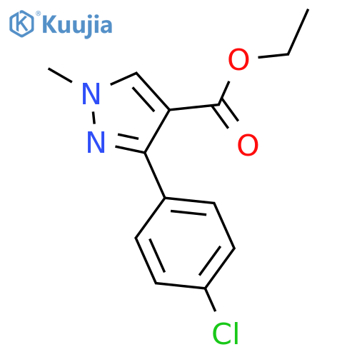 1H-Pyrazole-4-carboxylic acid, 3-(4-chlorophenyl)-1-methyl-, ethyl ester structure