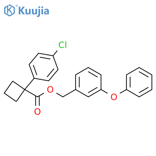 Cyclobutanecarboxylic acid, 1-(4-chlorophenyl)-,(3-phenoxyphenyl)methyl ester structure