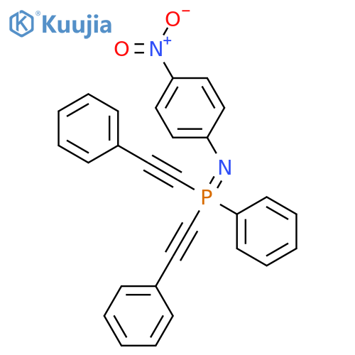 Benzenamine, 4-nitro-N-[phenylbis(phenylethynyl)phosphoranylidene]- structure