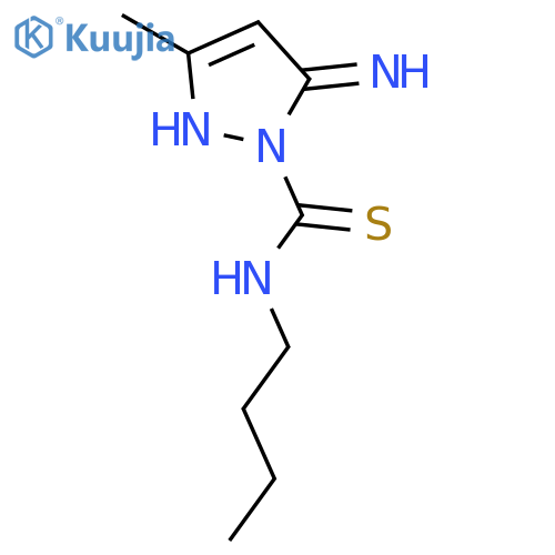 1H-PYRAZOLE-1-CARBOTHIOAMIDE, N-BUTYL-2,5-DIHYDRO-5-IMINO-3-METHYL- structure