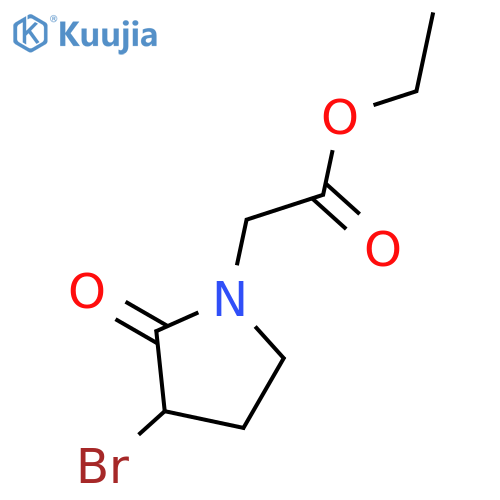 ethyl 2-(3-bromo-2-oxopyrrolidin-1-yl)acetate structure