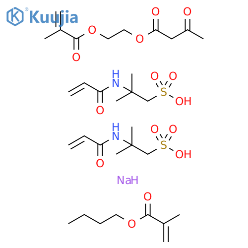 Butanoicacid,3-oxo-,2-[(2-methyl-1-oxo-2-propenyl)oxy]ethylester,polymerwithbutyl2-methyl-2-propenoate,2-methyl-2-[(1-oxo-2-propenyl)amino]-1-propanesulfonicacidand2-methyl-2-[(1-oxo-2-propenyl)amino]-1-propanesulfonicacidmonosodiumsalt structure