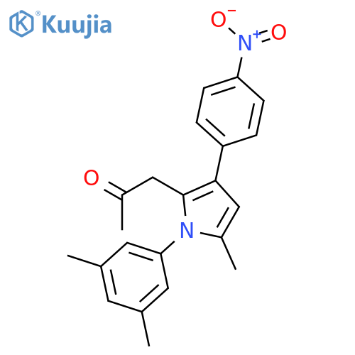 1-[1-(3,5-dimethylphenyl)-5-methyl-3-(4-nitrophenyl)-1H-pyrrol-2-yl]propan-2-one structure