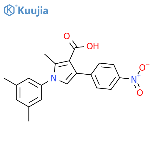 1H-Pyrrole-3-carboxylic acid,1-(3,5-dimethylphenyl)-2-methyl-4-(4-nitrophenyl)- structure