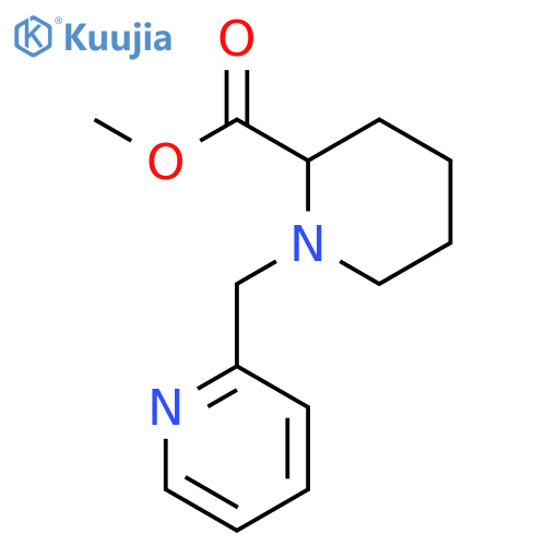 2-Piperidinecarboxylic acid, 1-(2-pyridinylmethyl)-, methyl ester structure