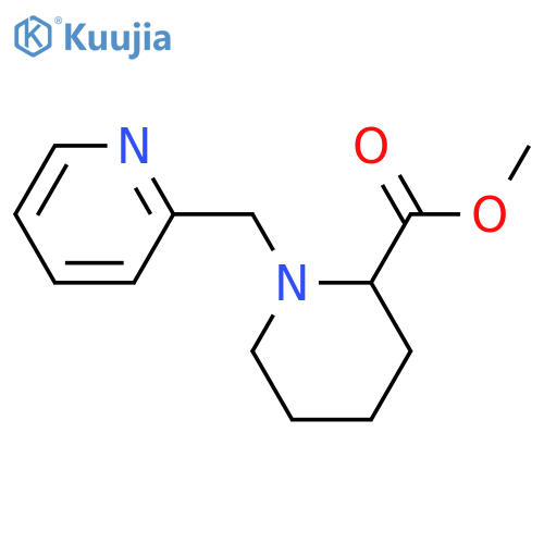 2-Piperidinecarboxylic acid, 1-(2-pyridinylmethyl)-, methyl ester, (2S)- structure