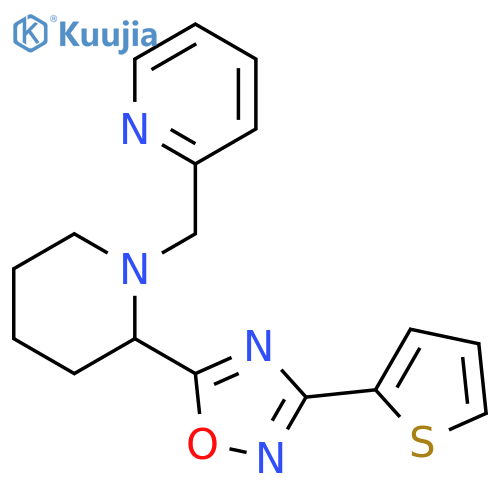 Pyridine, 2-[[2-[3-(2-thienyl)-1,2,4-oxadiazol-5-yl]-1-piperidinyl]methyl]- structure