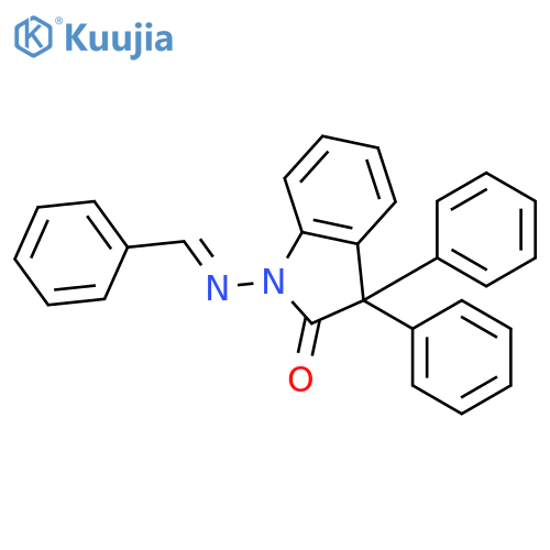 1-(Benzylideneamino)-3,3-diphenyl-1,3-dihydro-2H-indol-2-one structure