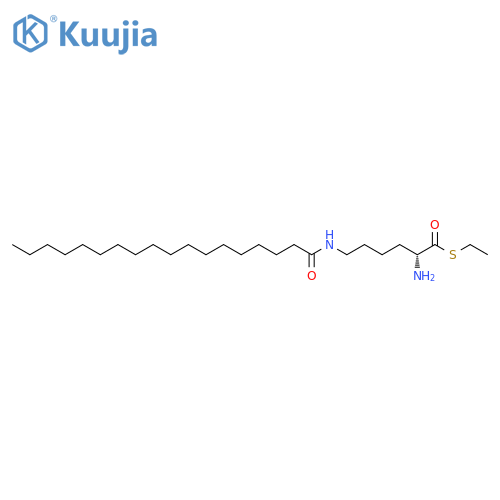 Hexanethioic acid, 2-amino-6-[(1-oxooctadecyl)amino]-, S-ethyl ester,(2R)- structure