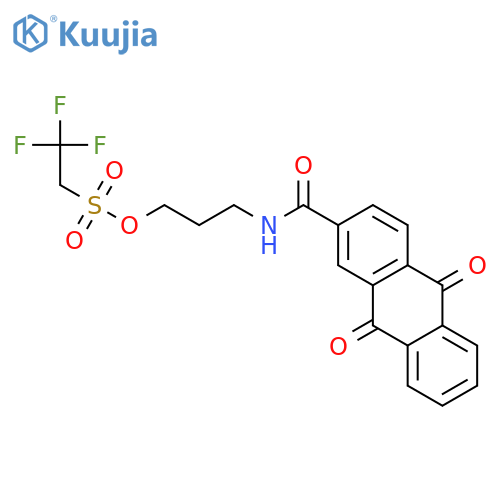 N-(3-Trifluoroethanesulfonyloxypropyl)anthraquinone-2-carboxamide structure