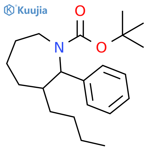 1H-Azepine-1-carboxylic acid, 3-butylhexahydro-2-phenyl-,1,1-dimethylethyl ester structure