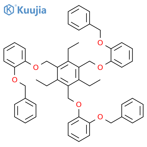 Benzene, 1,3,5-triethyl-2,4,6-tris[[2-(phenylmethoxy)phenoxy]methyl]- structure