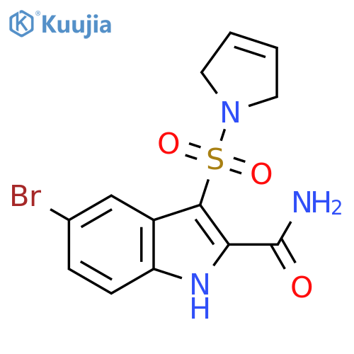 1H-Indole-2-carboxamide,5-bromo-3-[(2,5-dihydro-1H-pyrrol-1-yl)sulfonyl]- structure