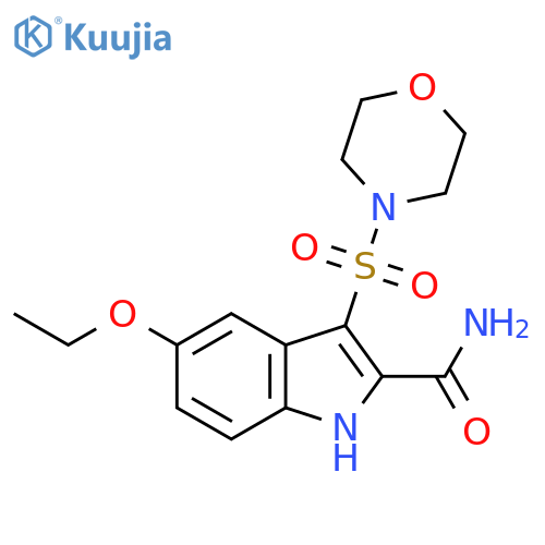 1H-Indole-2-carboxamide, 5-ethoxy-3-(4-morpholinylsulfonyl)- structure