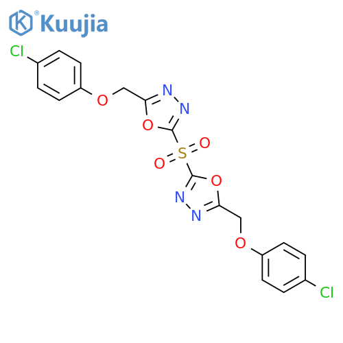 1,3,4-Oxadiazole, 2,2'-sulfonylbis[5-[(4-chlorophenoxy)methyl]- structure