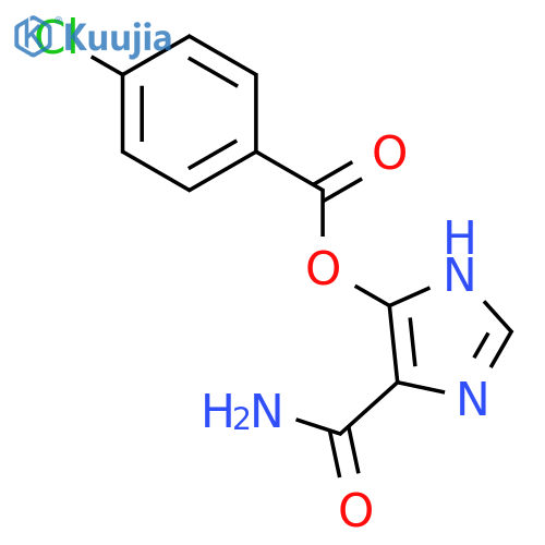 Benzoic acid, 4-chloro-, 5-(aminocarbonyl)-1H-imidazol-4-yl ester structure