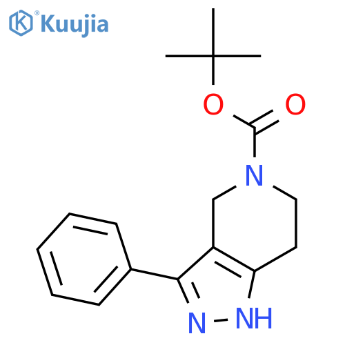 tert-butyl 3-phenyl-1H,4H,5H,6H,7H-pyrazolo[4,3-c]pyridine-5-carboxylate structure