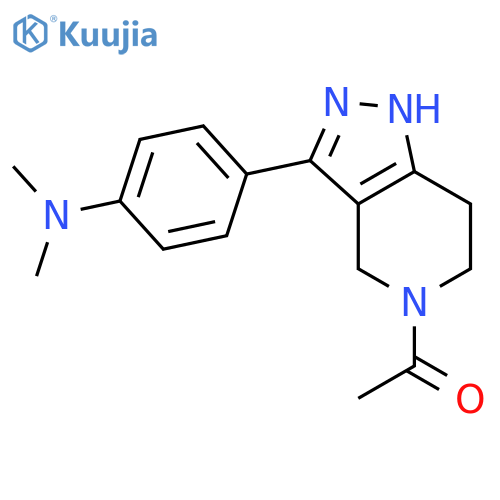 1H-Pyrazolo[4,3-c]pyridine,5-acetyl-3-[4-(dimethylamino)phenyl]-4,5,6,7-tetrahydro- structure