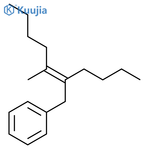 Benzene, [(2E)-2-butyl-3-methyl-2-heptenyl]- structure
