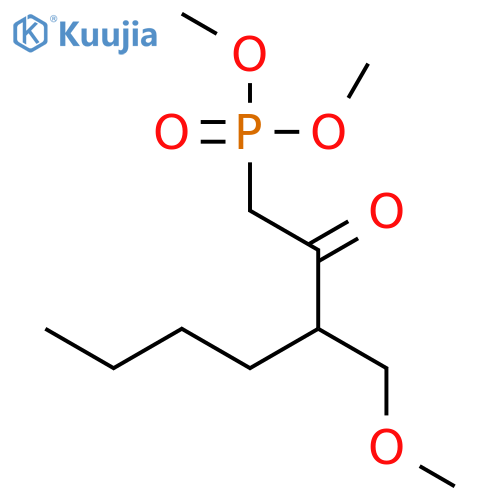 Phosphonic acid, [3-(methoxymethyl)-2-oxoheptyl]-, dimethyl ester, (+)- structure
