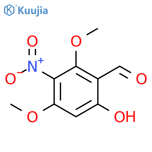 6-Hydroxy-2,4-dimethoxy-3-nitrobenzaldehyde structure