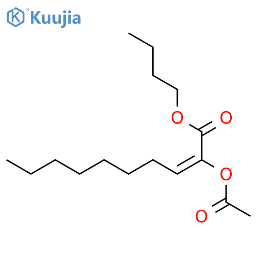2-DECENOIC ACID, 2-(ACETYLOXY)-, BUTYL ESTER structure